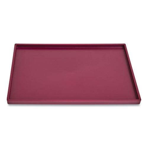 Image of Tru Red™ Slim Stackable Plastic Tray, 6.85 X 9.88 X 0.47, Purple