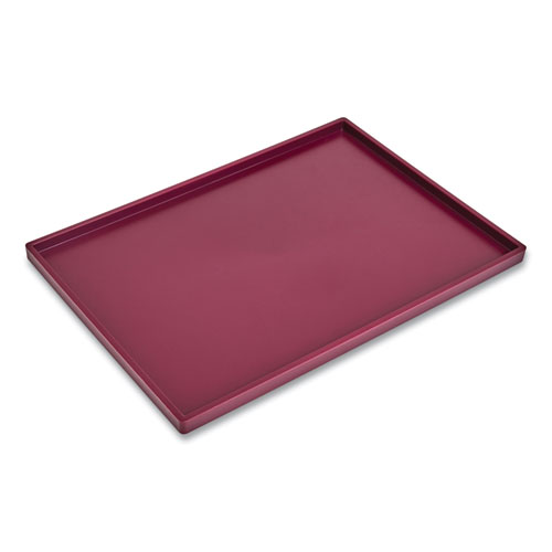 Image of Tru Red™ Slim Stackable Plastic Tray, 6.85 X 9.88 X 0.47, Purple