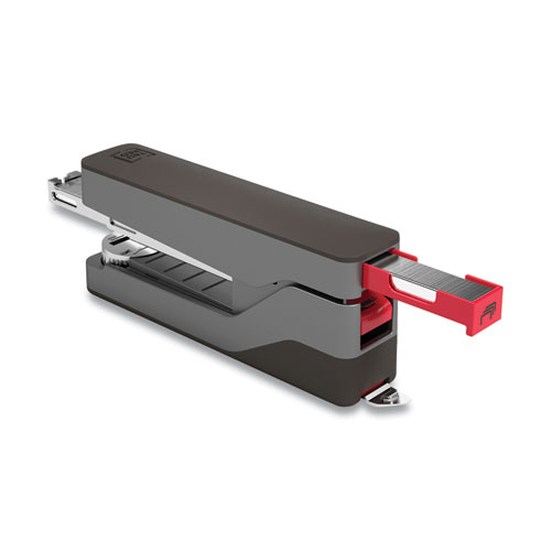 Image of Tru Red™ Premium Desktop Half Strip Stapler, 30-Sheet Capacity, Gray/Black