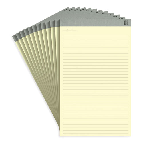 Tru Red™ Notepads, Wide/Legal Rule, 50 Canary-Yellow 8.5 X 14 Sheets, 12/Pack