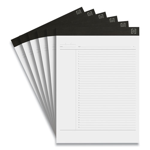 Tru Red™ Notepads, Project-Management Format, 50 White 8.5 X 11.75 Sheets, 6/Pack