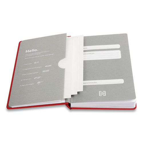 Medium Starter Journal, 1-Subject, Narrow Rule, Red Cover, (192) 8 x 5 Sheets