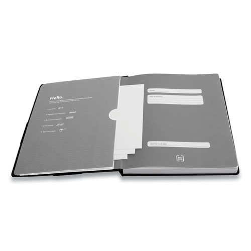 Large Starter Journal, 1-Subject, Narrow Rule, Black Cover, (192) 10 x 8 Sheets