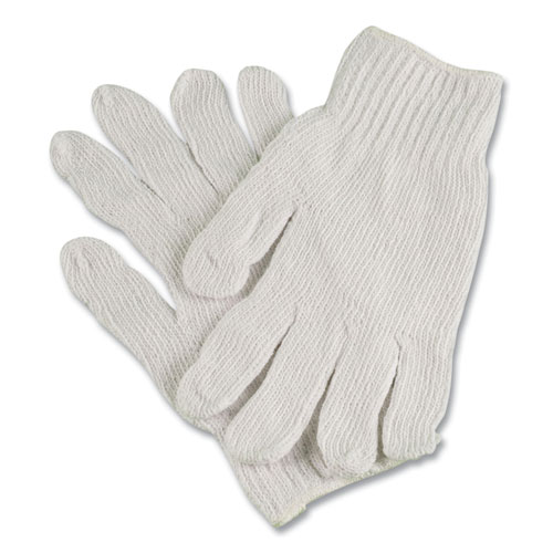 PRO CTPS400/NLW Series Natural White String Knit Gloves, 7 gauge, Medium, White, 12 Pairs