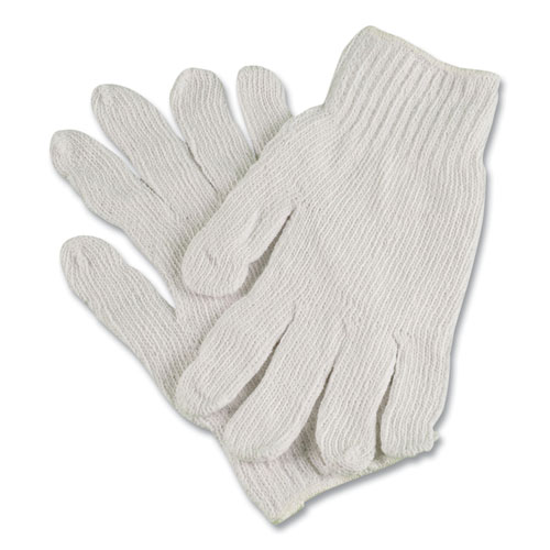 PRO CTPS400/NLW Series Natural White String Knit Gloves, 7 gauge, Small, White, 12 Pairs