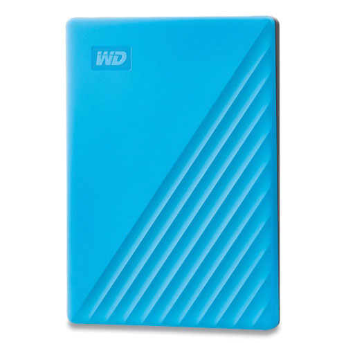 Image of Wd My Passport External Hard Drive, 2 Tb, Usb 3.2, Sky Blue