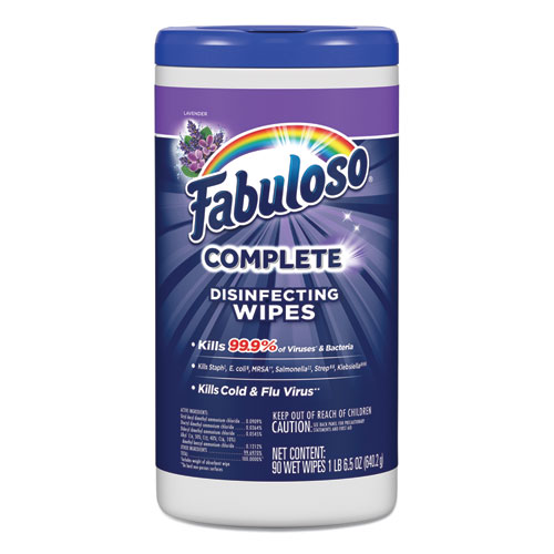 Fabuloso® Multi Purpose Wipes, 7 x 7, Lavender, 24/Pack, 12 Packs/Carton