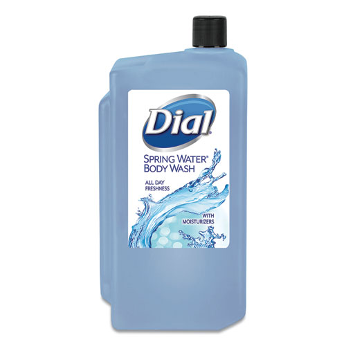 Dial® Professional Body Wash Refill For 1 L Liquid Dispenser, Spring Water, 1 L, 8/Carton
