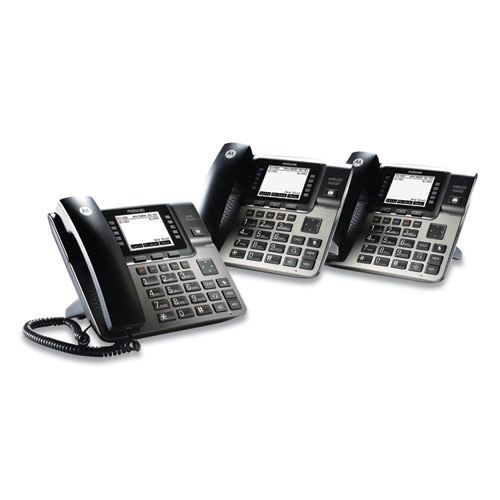 1-4 Line Wireless Phone System Bundle, 2 Additional Deskphones