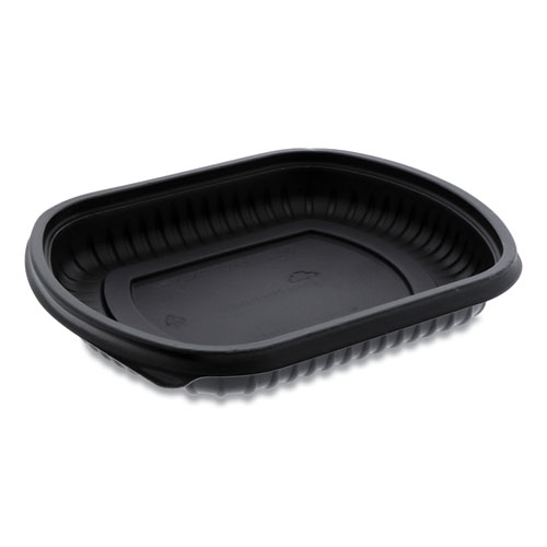 Pactiv EarthChoice ClearView MealMaster Container, 16 oz, 8.13 x 6.5 x 1, Black, 252/Carton