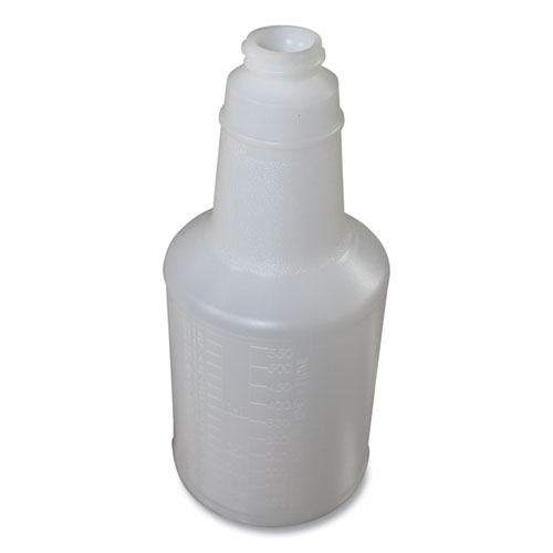 Impact® Plastic Bottles with Graduations, 24 oz, Clear, 24/Carton