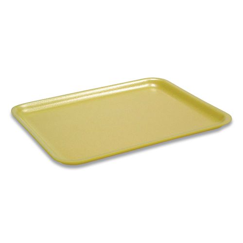 Supermarket Tray, 17S, 8.4 x 4.5 x 0.7, Yellow, 1,000/Carton Zerbee