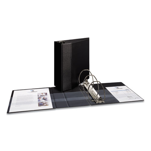 Image of Durable View Binder with DuraHinge and EZD Rings, 3 Rings, 5" Capacity, 11 x 8.5, Black, (9900)