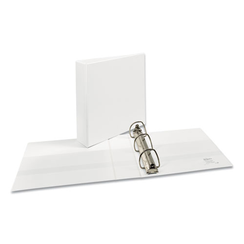 Image of Durable View Binder with DuraHinge and EZD Rings, 3 Rings, 2" Capacity, 11 x 8.5, White, (9501)