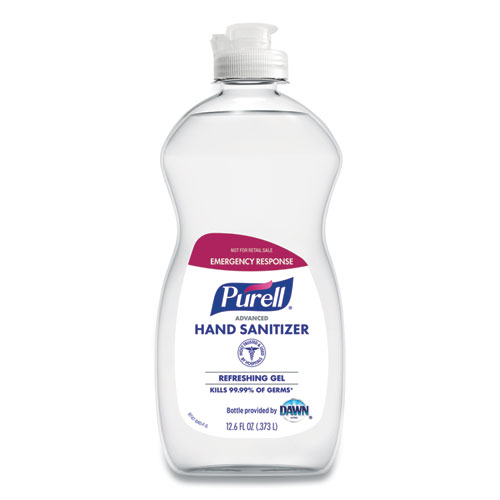 Advanced Hand Sanitizer Gel, 12.6 oz Squeeze Bottle, Clean Scent, 12/Carton