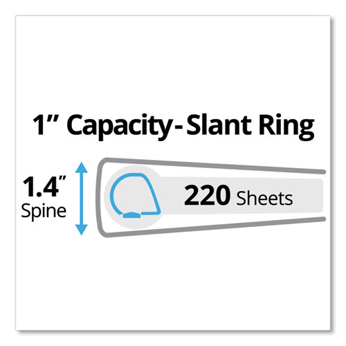 Image of Avery® Durable Non-View Binder With Durahinge And Slant Rings, 3 Rings, 1" Capacity, 11 X 8.5, Blue