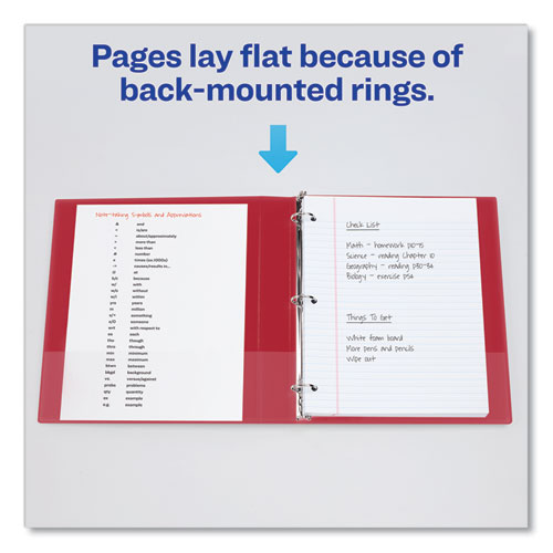 Image of Avery® Durable Non-View Binder With Durahinge And Slant Rings, 3 Rings, 2" Capacity, 11 X 8.5, Red