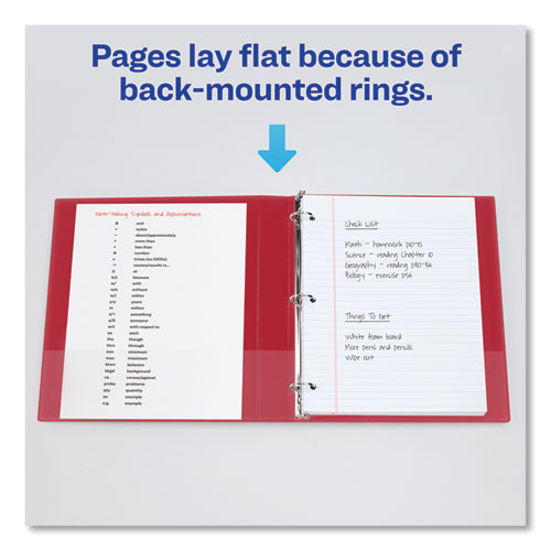 Image of Avery® Durable Non-View Binder With Durahinge And Slant Rings, 3 Rings, 3" Capacity, 11 X 8.5, Red