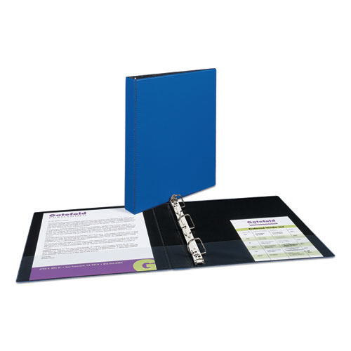 Image of Avery® Durable Non-View Binder With Durahinge And Slant Rings, 3 Rings, 1" Capacity, 11 X 8.5, Blue