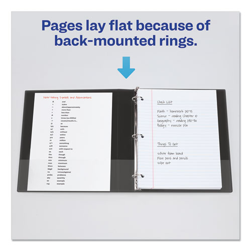 Image of Avery® Mini Size Durable Non-View Binder With Round Rings, 3 Rings, 2" Capacity, 8.5 X 5.5, Black