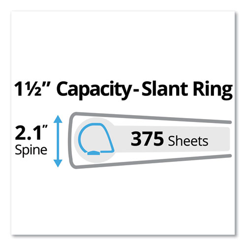 Image of Avery® Durable Non-View Binder With Durahinge And Slant Rings, 3 Rings, 1.5" Capacity, 11 X 8.5, Blue