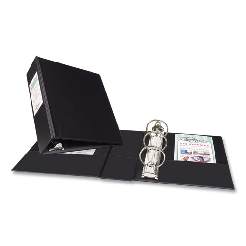 Image of Mini Size Durable Non-View Binder with Round Rings, 3 Rings, 2" Capacity, 8.5 x 5.5, Black