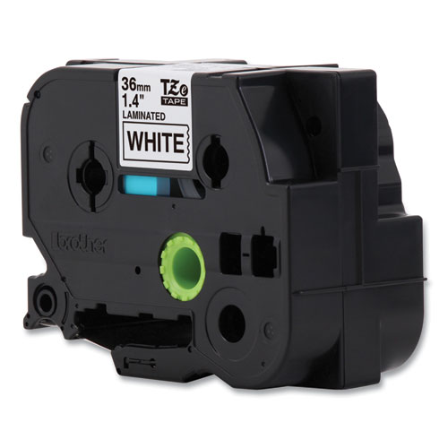 TZe Standard Adhesive Laminated Labeling Tape, 1.4" x 26.2 ft, Black on Matte White
