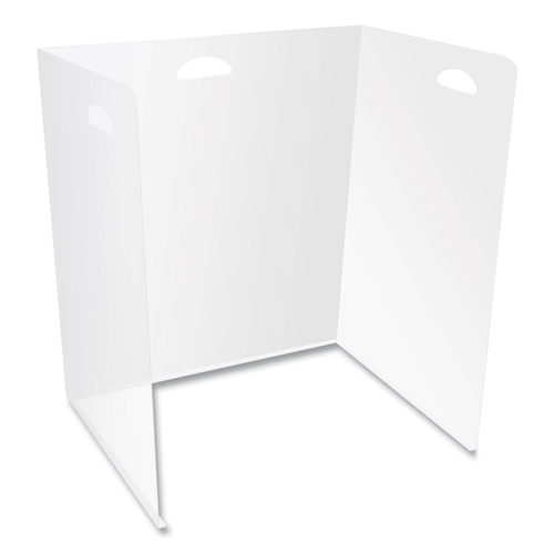 Deflecto® Lightweight Desktop Barriers, 22 X 16 X 24, Polypropylene, Clear, 10/Carton