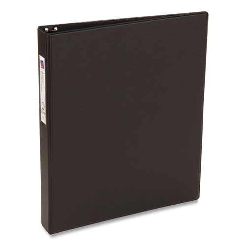 Economy Non-View Binder with Round Rings, 3 Rings, 1" Capacity, 11 x 8.5, Black, (4301)