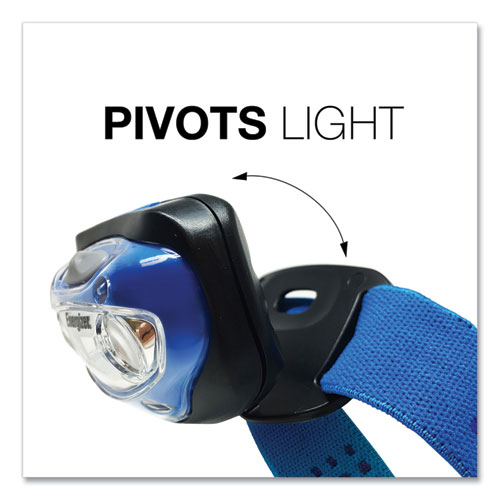 LED Headlight, 3 AAA Batteries (Included), Blue