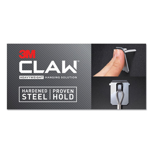 Image of 3M™ Claw Drywall Picture Hanger, Stainless Steel, 25 Lb Capacity, 4 Hooks And 4 Spot Markers,