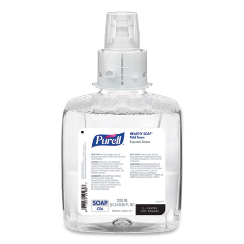 HEALTHY SOAP Mild Foam, For CS6 Dispensers, Fragrance-Free, 1,200 mL, 2/Carton