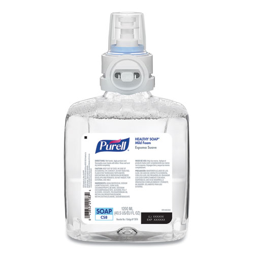 Image of Purell® Professional Healthy Soap Mild Foam, Fragrance-Free, 1,200 Ml, For Cs8 Dispensers, 2/Carton