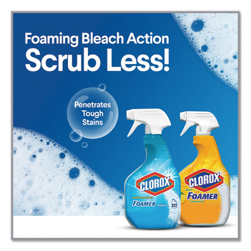 Image of Clorox® Bleach Foamer Bathroom Spray, Original, 30 Oz Spray Bottle, 9/Carton