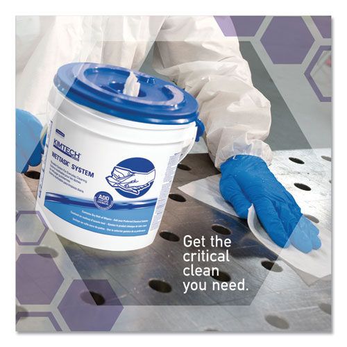 WIPERS FOR THE WETTASK SYSTEM, QUAT DISINFECTANTS AND SANITIZERS, 6 X 12, 840/ROLL, 6 ROLLS AND 1 BUCKET/CARTON