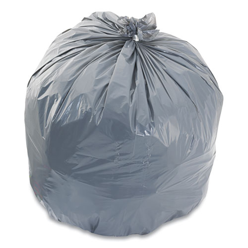 Image of Low-Density Waste Can Liners, 33 gal, 1.1 mil, 33" x 39", Gray, 25 Bags/Roll, 4 Rolls/Carton