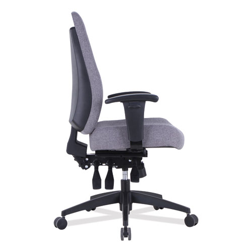 ALERA WRIGLEY SERIES 24/7 HIGH PERFORMANCE HIGH-BACK MULTIFUNCTION TASK CHAIR, UP TO 275 LBS, GRAY SEAT/BACK, BLACK BASE