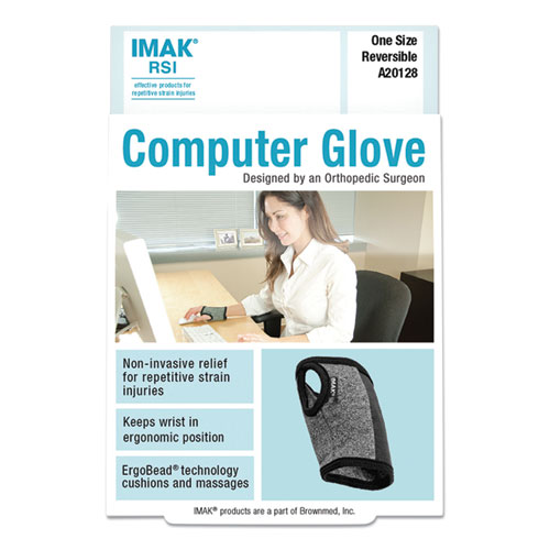 Image of Imak® Rsi Computer Glove, Fits Left Hand/Right Hand, Black