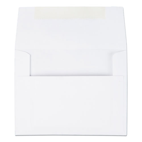 Quality Park™ Greeting Card/Invitation Envelope, A-2, Square Flap, Gummed Closure, 4.38 X 5.75, White, 100/Box