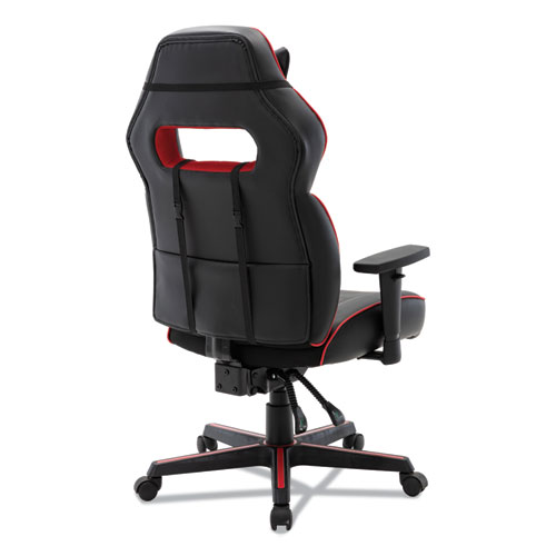 Image of Alera® Racing Style Ergonomic Gaming Chair, Supports 275 Lb, 15.91" To 19.8" Seat Height, Black/Red Trim Seat/Back, Black/Red Base