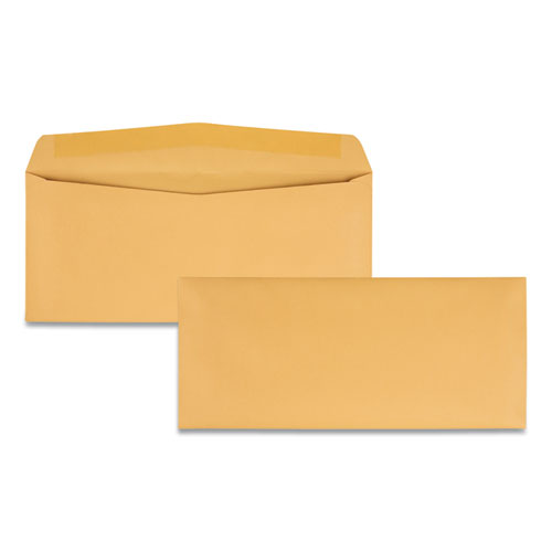 Kraft Envelope, 11, Commercial Flap, Gummed Closure, 4.5 x 10.38, Brown Kraft, 500/Box