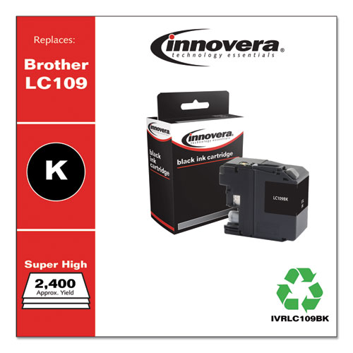 REMANUFACTURED BLACK SUPER HIGH-YIELD, REPLACEMENT FOR BROTHER LC109BK, 2,400 PAGE-YIELD