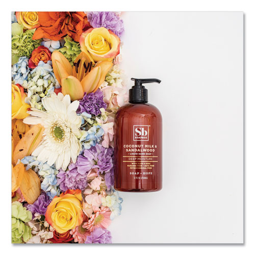 Image of Hand Soap, Coconut Milk and Sandalwood, 12 oz Pump Bottle, 3/Box