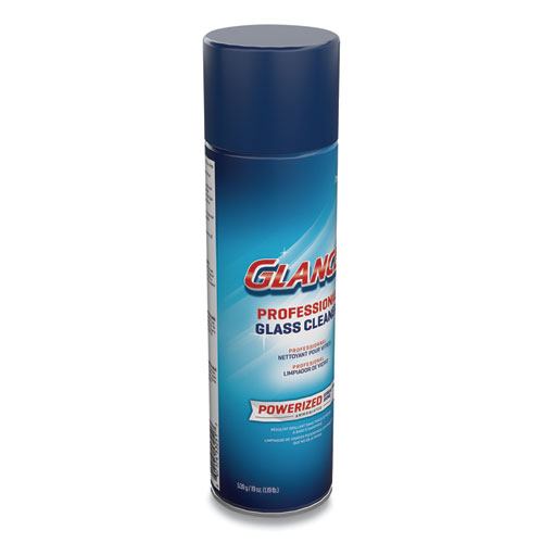 Image of Diversey™ Glance Powerized Glass And Surface Cleaner, Ammonia Scent, 19 Oz Aerosol Spray, 12/Carton
