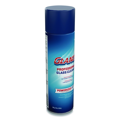 Glance Powerized Glass and Surface Cleaner, Ammonia Scent, 19 oz Aerosol Spray, 12/Carton