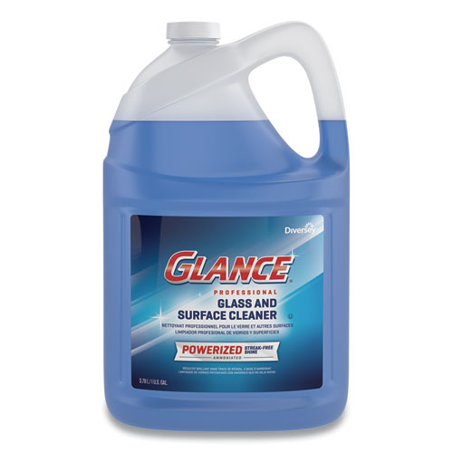 Image of Glance Powerized Glass and Surface Cleaner, Liquid, 1 gal, 2/Carton