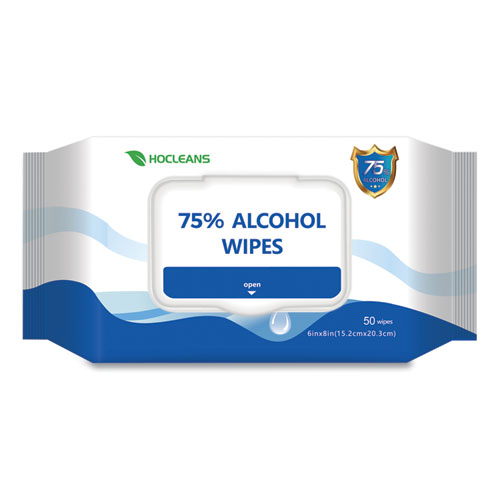 GN1 Personal Ethyl Alcohol Wipes, 6 x 8, White, 50/Pack