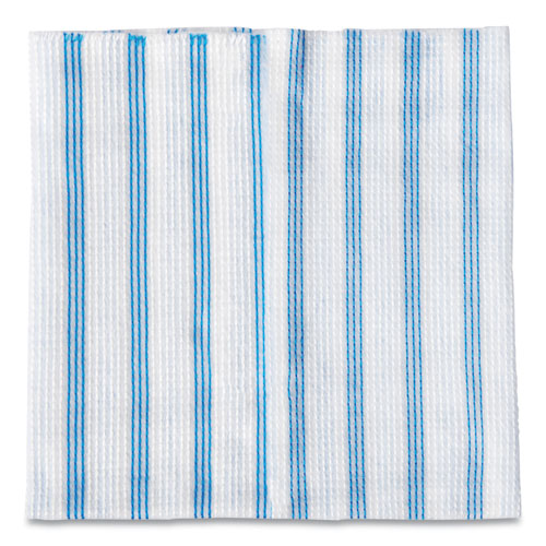 Disposable Microfiber Cleaning Cloths, 12 x 12, Blue/White Stripes, 600/Pack