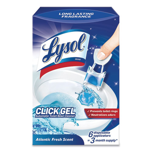 Lysol® Brand Click Gel Automatic Toilet Bowl Cleaner, Ocean Fresh, 6/Box, 4 Boxes/Carton