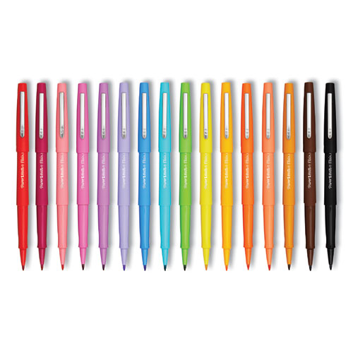 Paper Mate Flair Felt Tip Pens, Medium Point, 0.7mm, Scented Sunday Brunch, Assorted, 16 Count